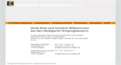 Desktop Screenshot of kolpinghaus-stuttgart.de